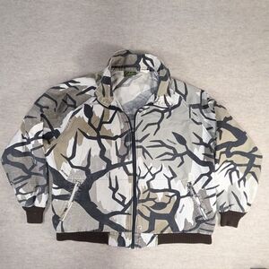 Vintage Unique! Cabela's Predator Canvas Zip Up Utility Hunting Jacket Size XL